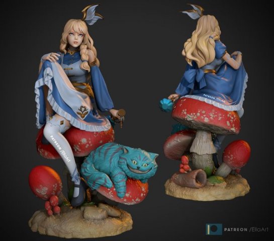 alice in harikalar diyarı versiyon 1 3d yazdır model kadın 3dexport minyatürler figürinler sanat heykel rüzgar ülkesi güzellik annie okçu luna mary jane gwen stacy metroid samus morrigan 3D print model - Mito3D