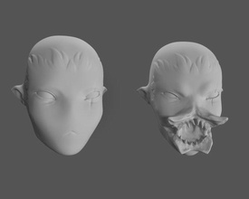 Außerirdischer Kopf Person 3d print model - Mito3D