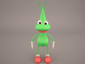 alien 1 character biped rig riged space creatures sci-fi science fiction futuristic monster humanoid ufo scifi 3d print model - Mito3D
