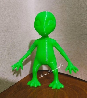 alien figurine v2 decor ufo astronaut cosmonaut spaceman extraterrestrial space cosmos universe spaceship astronomy galaxy sculpture statuette toy character 3d print model - Mito3D