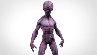 alien gris 3d print model in monsters & creatures 3dexport gay extraterrestrial 3d print model - Mito3D