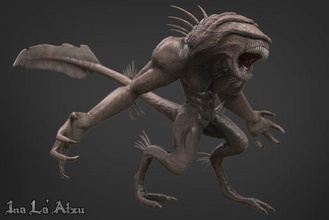 extraterrestre monstre troglodytes donjons effrayant horreur fantaisie rpg Jeu Développement jeu ennemi foule terrifiant grotte créature animation souterrain 3d print model - Mito3D