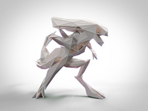 alien queen lattice stl art origami conceptual planet riplicator games toys 3d print model - Mito3D