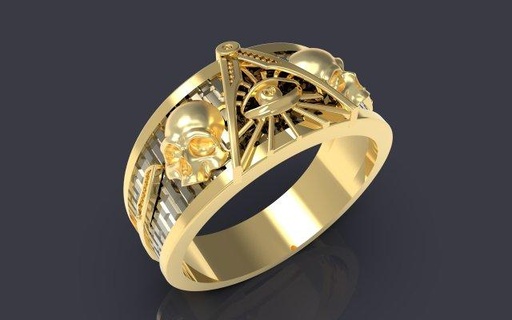 all seeing ojo masónico anillo anillos joyería diseño joyas diseñadora cadjewelry 3djewellery modelado oro plata diamantes imprimible Moda 3design 3dcad masón Dios cuchillo 3d print model - Mito3D