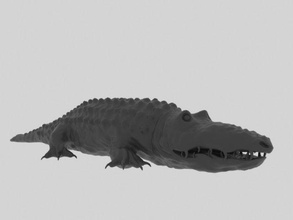 alligator animal animaux zoo zoologie femme sauvage zbrush 3dprinter 3dprinted 3d print model - Mito3D