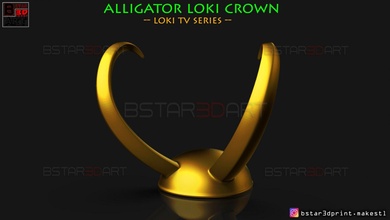 alligator loki crown - tv series 2021 3d print model helmet mask cosplay comic halloween marvel ironman sylvie laufeydottir kid games toys 3d print model - Mito3D