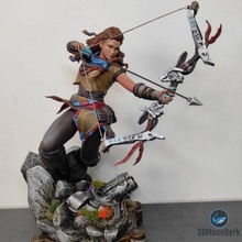 aloy horizon zero dawn 3d print model in woman 3dexport collectible playstation fanart game games toys miniatures figurines sony statue ps5 ps4 ps 3d print model - Mito3D
