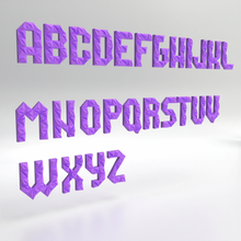 alfabe paketlemek düşük poli 3d print model - Mito3D