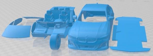 alpina d3 sedán 2020 imprimible coche vehiculo automotor espacio scalextric Tamiya rc miniz pasatiempo micro 3d print model - Mito3D