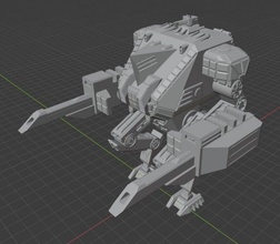 alternativa armatura autocanoni accoltellatore warhammer40k cavalieri imperiali impero warhammer40000 miniatura mecha robot 3d print model - Mito3D
