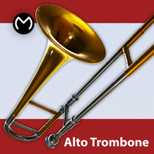 alto trombone 3d model in brass 3dexport music wind horn jazz orchestra concert classical gold band realistic pipe pbr 3d print model - Mito3D