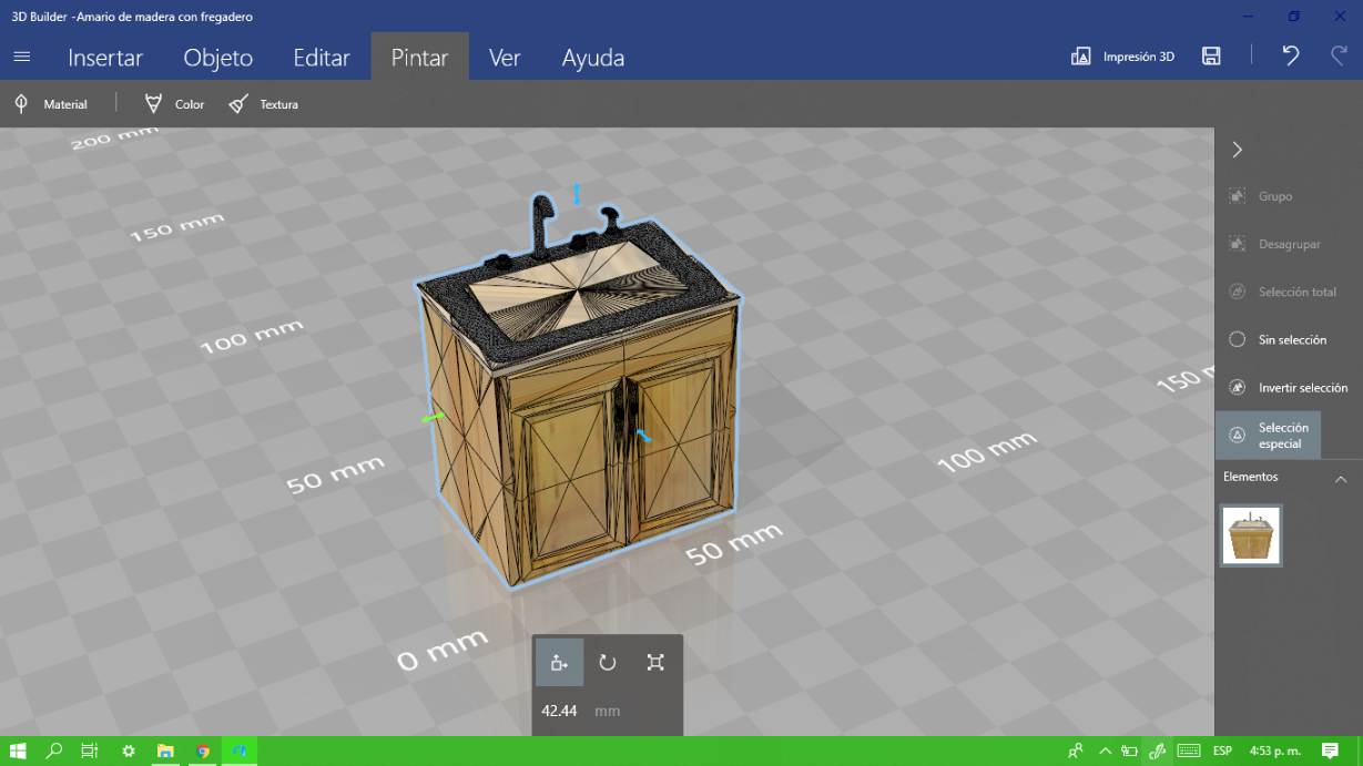 amario madera con fregadero wooden wardrobe sink 3D print model - Mito3D