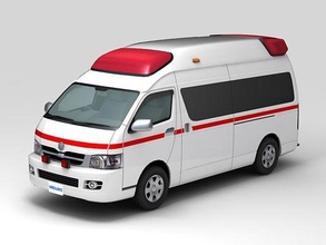 ambulancia 3d modelo in vagón 3dexport coche vehiculo 3d print model - Mito3D
