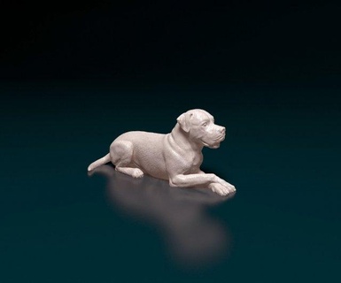 americano buldog 05 figuritas perro animal impresión stl obj 3d print model - Mito3D