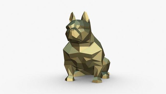 american bully animals 3dprinted art gift print lowpoly 3dprint animal decor interior design miniatures sculpture statue toy dog 3d print model - Mito3D