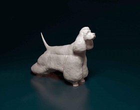 americano Cocker spaniel cão animal imprimível stl obj procriar 3d print model - Mito3D