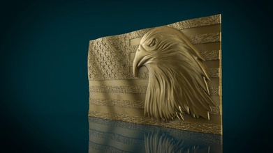 americano bandiera aquila stl modello cnc 3d stampante stampa in segni loghi 3dexport america uniti d'america usaflag americana d 39 onda 3dflag aquila flagandeagle nazione countryflag arte 3d print model - Mito3D