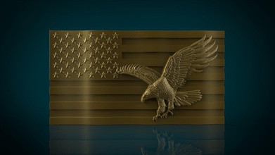 drapeau américain eagle modèle stl cnc imprimante 3d le l'amérique états-unis usaflag americanflag waveflag 3dflag americaneagle l'aigle flagandeagle pays countryflag art des signes les logos 3d print model - Mito3D