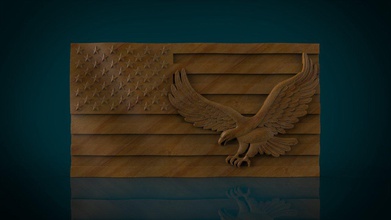 americano bandiera aquila stl modello cnc 3d stampante stampa in segni loghi 3dexport america uniti d'america usaflag americana d 39 onda 3dflag aquila flagandeagle nazione countryflag arte 3d print model - Mito3D