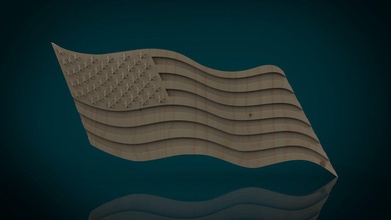 drapeau américain modèle stl cnc imprimante 3d le l'amérique états-unis usaflag americanflag waveflag 3dflag americaneagle l'aigle flagandeagle pays countryflag art des signes les logos 3d print model - Mito3D