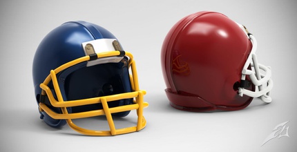 americano futebol capacete 3d impressão modelo in 3dexport nfl superbowl eua esporte super equipe clube equipamento liga nacional miniatura figura principal protetor mini 3d print model - Mito3D