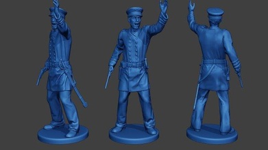 american naval officer warnig civil war union acwus1 man miniature figure sculpture army soldier military usa north 1836 ship sailor lunch navy action-figure 3d print model - Mito3D