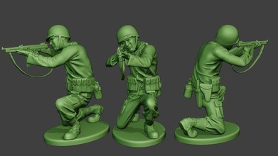 american soldier ww2 shoot crouch2 a12 3d print model in figurines 3dexport man modern jungle m4 officer carbine warfare survive military army vietnam vegetation dioram forces camouflage america company shotgun 3d print model - Mito3D