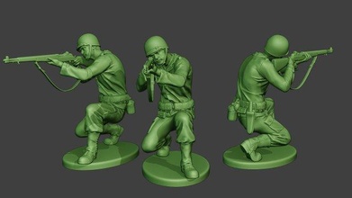 american soldier ww2 shoot crouch a12 3d print model in figurines 3dexport man modern jungle m4 officer carbine warfare survive military army vietnam vegetation dioram forces camouflage america company shotgun 3d print model - Mito3D