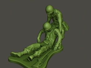 amerikanisch soldaten ww2 schleppen a8 3d drucken modell figuren 3dexport miniatur skulptur krieg zahl armee militär soldat aktion helm weiß weltkrieg alliierte sicherheit medizin 3d print model - Mito3D
