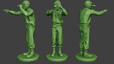 américain réservoir équipage unité ww2 action atc1 homme miniature figurine sculpture figure soldat guerre militaire armée warii alliés us sherman m1a4 3d print model - Mito3D