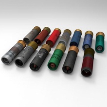 munitions 12x70 mm 3d modèle in projectiles 3dexport 3d print model - Mito3D