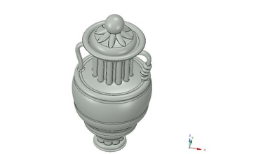 amphora vase de style grec prêt à imprimer en 3d navire l'urne la poussière fleur capacité vin cruche le gin décoration gravure fraisage sculpture sur bois conception jardin décor décorative 3d print model - Mito3D
