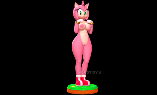 amy Rosa nsfw animales Sonic erizo rosado fijar vagina peludo juego 3d print model - Mito3D