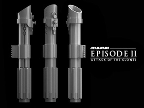 anakin Skywalker sabre luz ataque clones episódio ii Estrela guerras darth Vader 3d print model - Mito3D