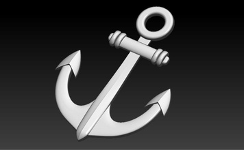 anchor armature hook naval nautical marine grappling clamp 3d print model - Mito3D