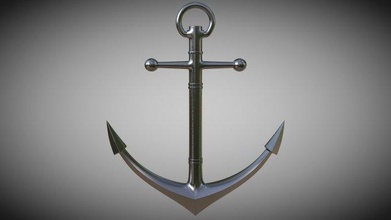 anchor navy sea ship boat yacht ocean decorative pendant game equipment metal rust river vehicle watercraft engineering jewelry industrial 3d print model - Mito3D