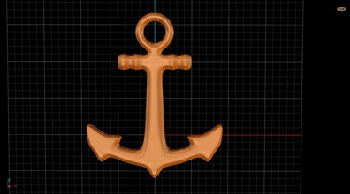 anchor pendant 3d print model gold silver ship boat yacht t-splines marine bracelet accessories jewelry 3d print model - Mito3D