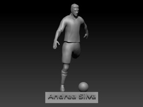 andrea silva footballer soccer football soccerplayer andreasilva german leipzig portugal 3d print model - Mito3D