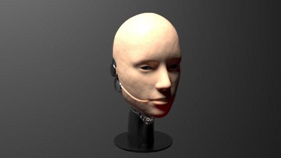Android Mädchen Skulptur Roboter Gesicht Cyborg ii 3d print model - Mito3D