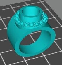 anello 2024 2  rings gold anello montatura gioiello 2024  3d print model - Mito3D
