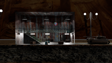 Angar réservoir emplacement 2d Jeux 3d print model - Mito3D