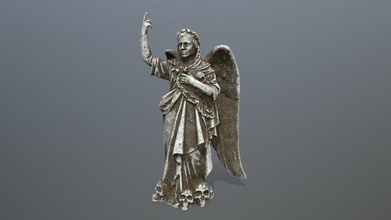 angel1 3d modell dekoration 3dexport statue engel stein sculp bildhauerei 3d print model - Mito3D