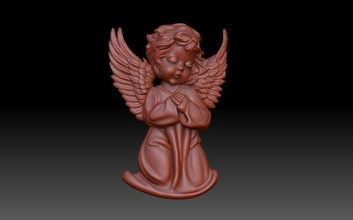 ange 3d impression modèle in 3dexport l'amour ailes chérubin anges mémorial monument religion soulagement cnc saint 3d print model - Mito3D
