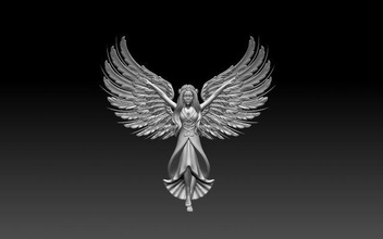 ángel 3d impresión modelo in escultura 3dexport mariposa duende hada cuento estatua polilla arte esculturas señora mujer dama niña alas miniaturas figuritas 3d print model - Mito3D