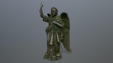 angel1 3d modell dekoration 3dexport statue engel stein sculp bildhauerei 3d print model - Mito3D