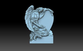 ange 3d impression modèle in 3dexport cnc anges monument mémorial monumental femme pleureuse pierre tombale archange messager 3d print model - Mito3D