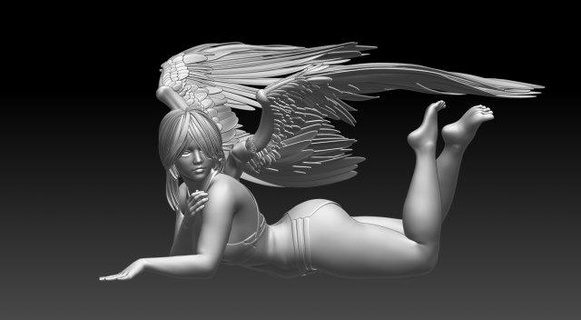 angel woman female girl schwarzenegger figure bodybuilding muscle gym fitness sport fit muscles bodybuilder miniatures man strongman classic arnoldclassic sculpture sculpt 3d print model - Mito3D