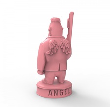 ángel guardaespaldas estatuilla amuleto cncmodel imprimible recuerdo stl interior 3d print model - Mito3D