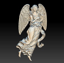 angel lyre - basrelief 2018 3d print model in sculpture 3dexport art figure religion statue goddes saint mythology catolic god relief icon 3d print model - Mito3D