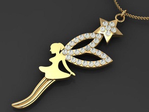angel medal gold gem gemstone pendant earring ring neclace jeweller jewelry jewel silver 3d print model - Mito3D